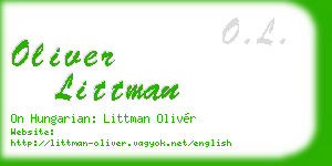 oliver littman business card